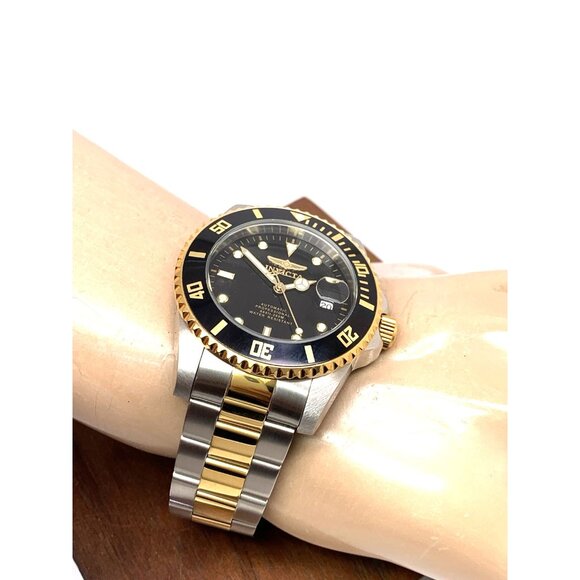 Invicta Men's Watch 36973 Pro Diver Automatic Black Dial Two Tone Steel 44mm - Picture 6 of 15